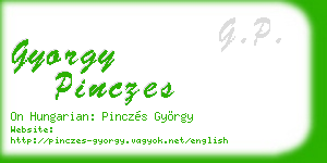 gyorgy pinczes business card